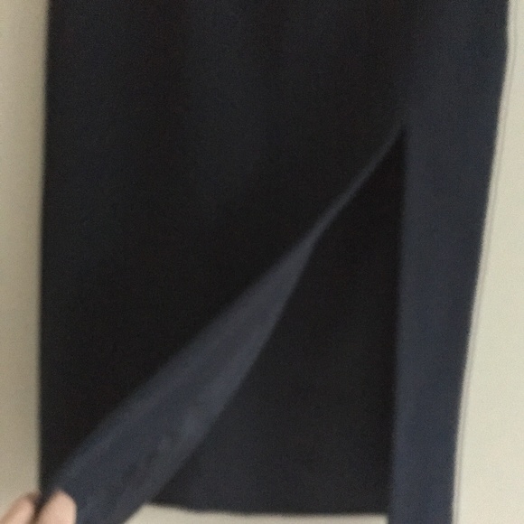 Michael Kors long navy elegant side-slit skirt - Picture 6 of 10